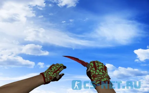 Пак моделей оружия «С перчатками Окисление бронзы» для CS 1.6 (flip knife)