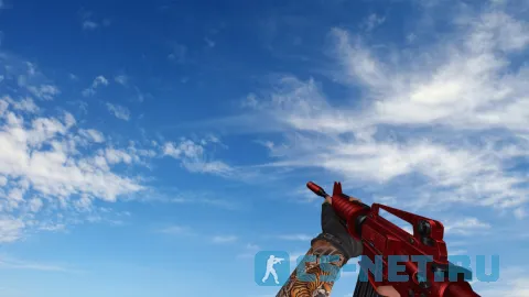 Пак моделей оружия «Red Weapons With Tattoo» для CS 1.6 (M4A1)