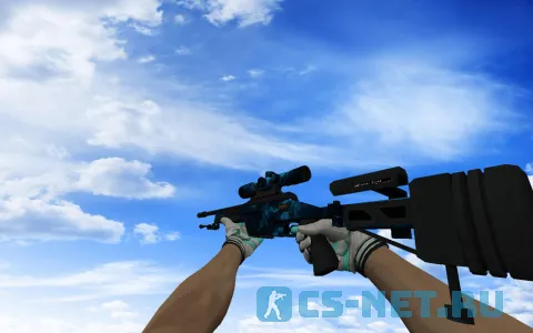 Пак моделей оружия «С мотоциклетными перчатками Мята» для CS 1.6 (Scout)