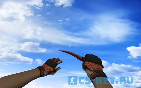 Пак оружия с Мотоциклетными перчатками «БУХ!» для CS 1.6 (flip knife)