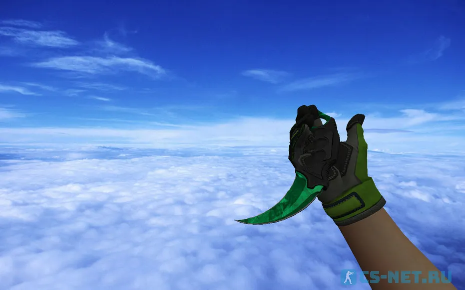 Пак моделей оружия «Перчатками спецназа | Изумрудная сеть» для CS 1.6 (Karambit 5)