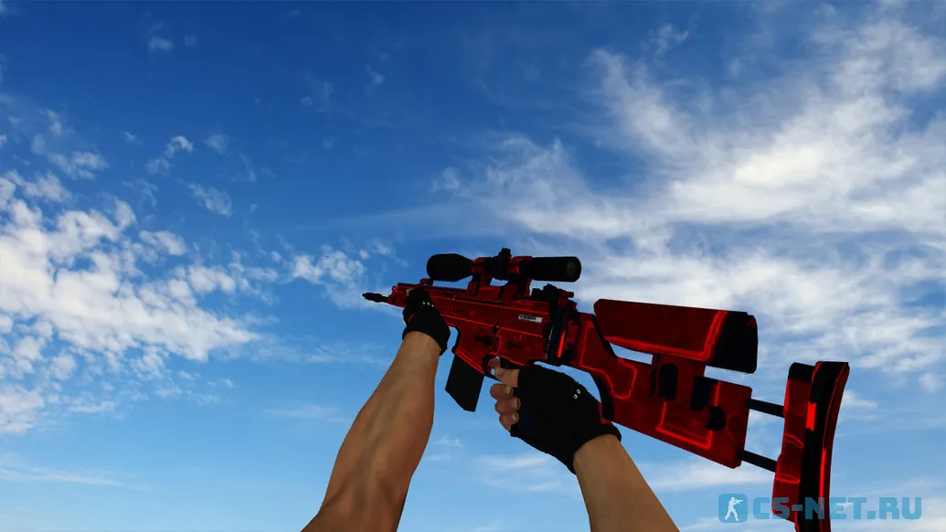 Пак моделей оружия из CS GO с ручной анимацией осмотра для CS 1.6 (SCAR)
