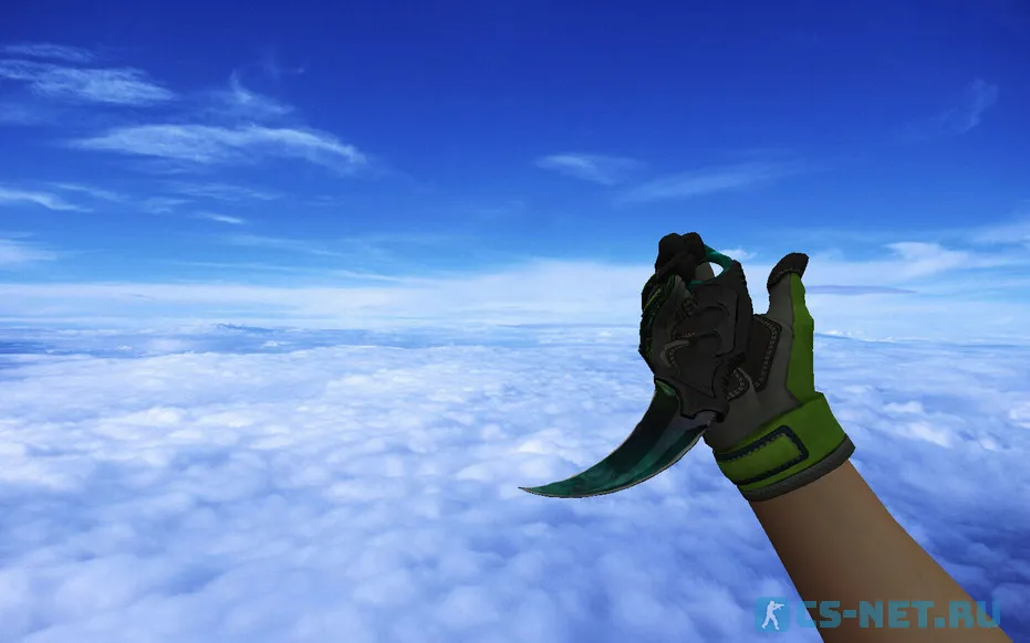 Пак моделей оружия «Перчатками спецназа | Изумрудная сеть» для CS 1.6 (Karambit 4)
