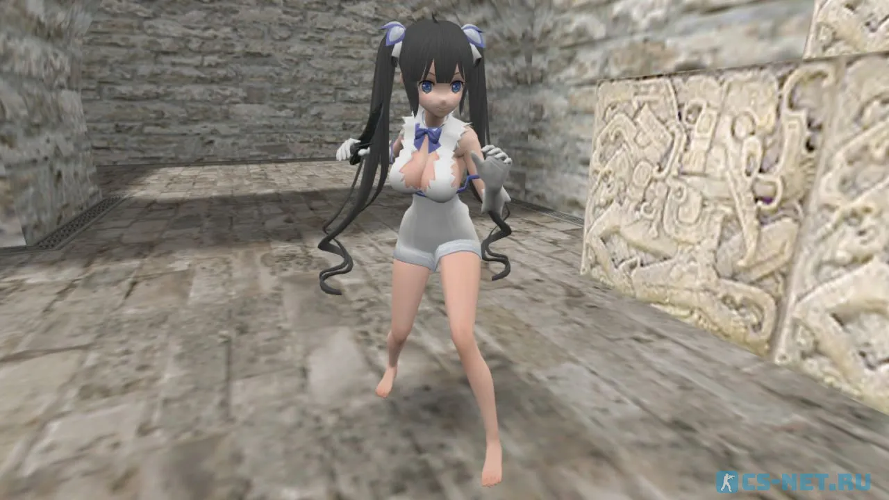 Модель персонажа «Hestia (Гестия)» из аниме "Danmachi" для CS 1.6 (вид спереди)