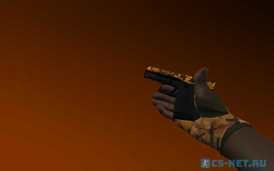 Пак моделей оружия с перчатками «Обмотки рук | Пустошь» для CS 1.6 (Glock)
