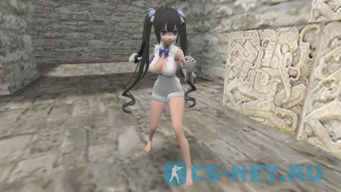 Модель персонажа «Hestia (Гестия)» из аниме "Danmachi" для CS 1.6 (вид спереди)