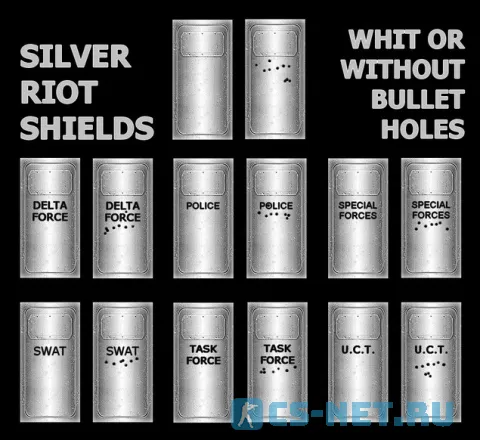Модель «Black and Silver Riot Shields» для CS 1.6 (скрин 3)