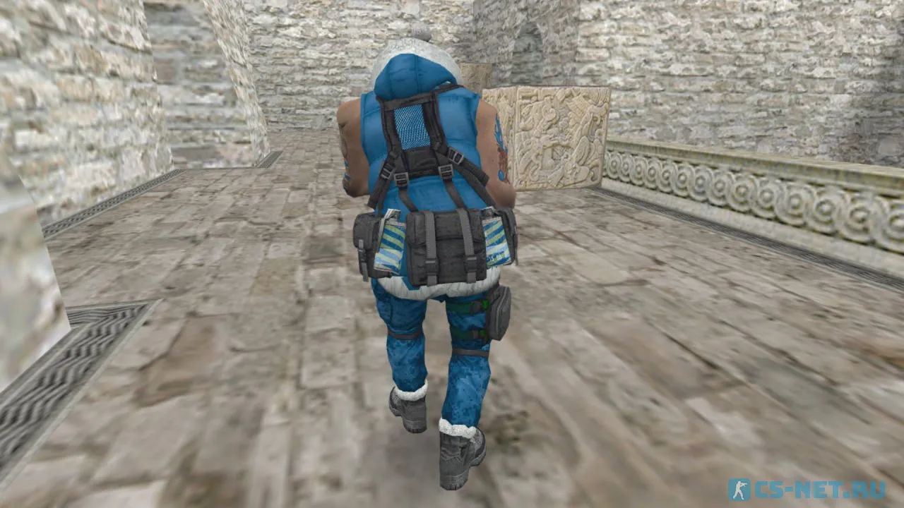 Модель «Battle Santa CT/TT» для CS 1.6 (вид сзади КТ)