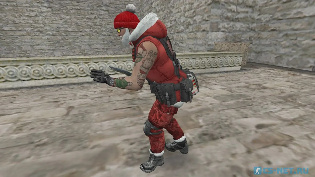 Модель «Battle Santa CT/TT» для CS 1.6 (вид сбоку ТТ)