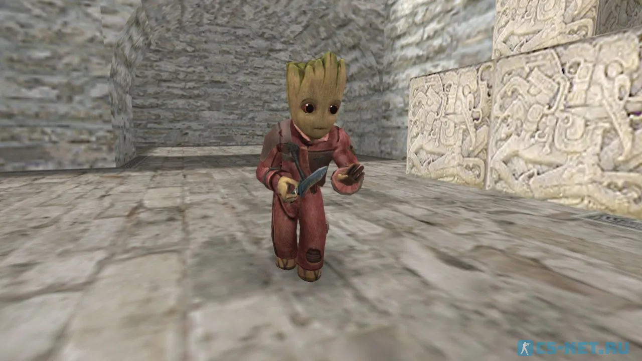 Модель персонажа «Baby Groot (Грут)» из фильма "Стражи Галактики" для CS 1.6 (вид спереди)