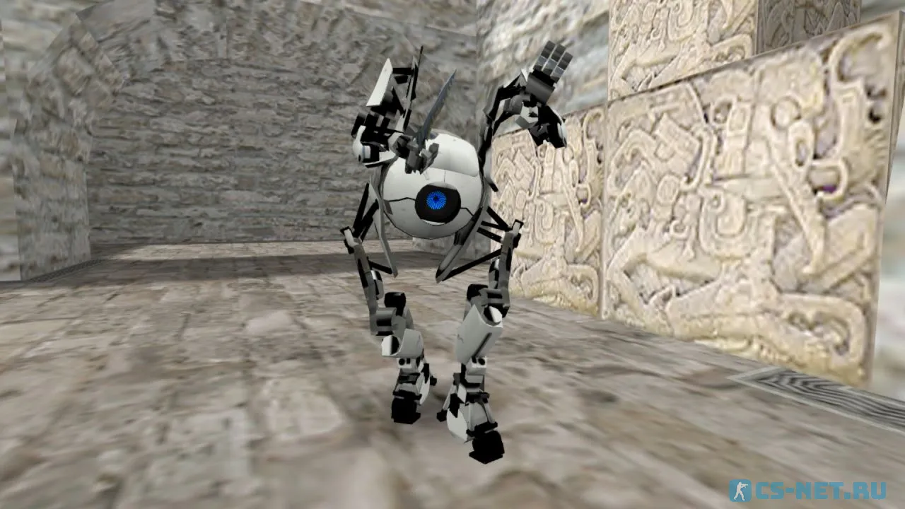 Модель персонажа «Atlas (Атлас)» из игры "Portal 2" для CS 1.6 (вид спереди)