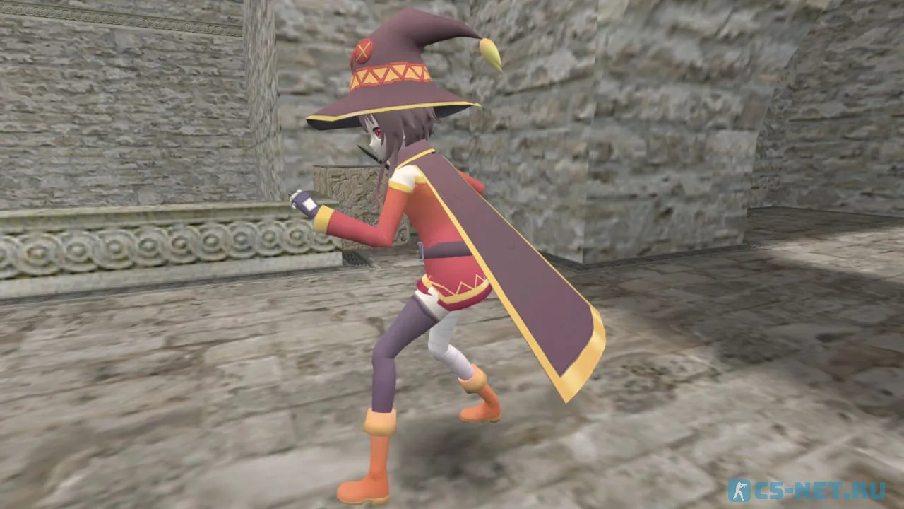 Модель персонажа «Megumin (Мэгумин)» из аниме "Этот замечательный мир! (Konosuba)" для CS 1.6 (вид сбоку)