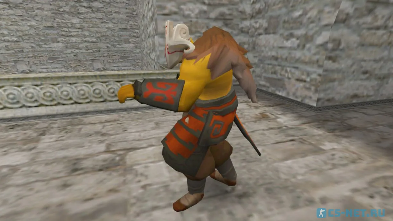 Модель персонажа «Juggernaut (Джаггернаут)» из игры "Dota 2" для CS 1.6 (вид сбоку)