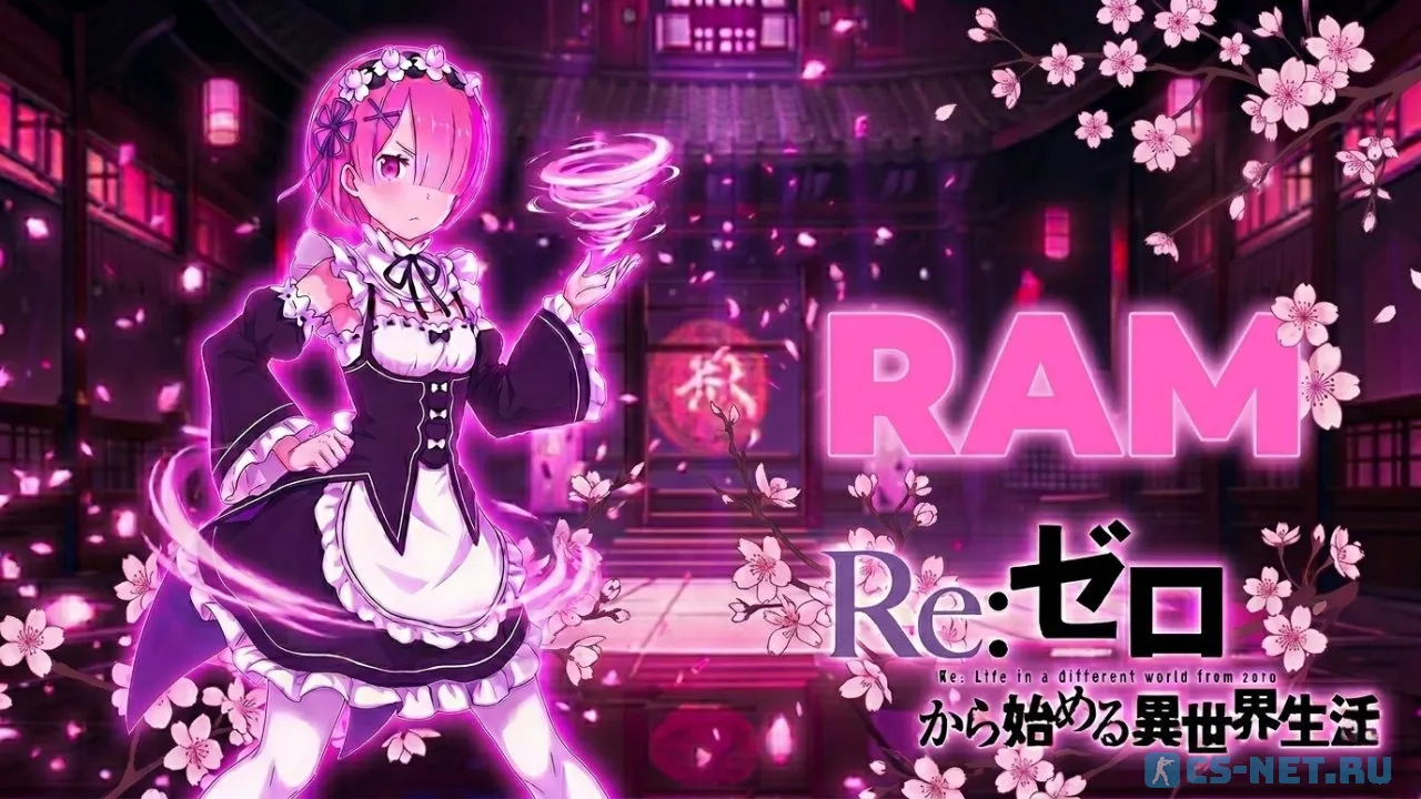 Модель Ram (Рам) из аниме "Re:Zero. Жизнь с нуля в альтернативном мире" для CS 1.6
