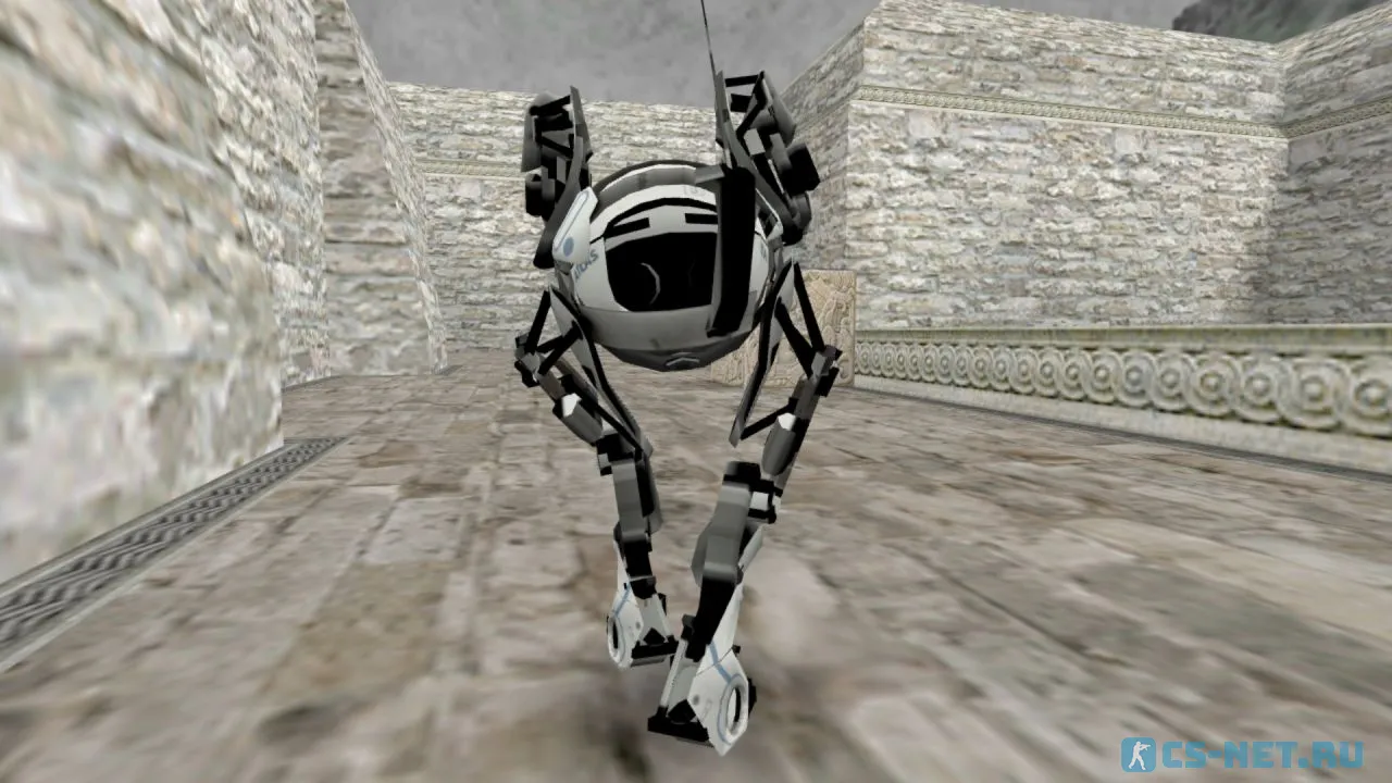 Модель персонажа «Atlas (Атлас)» из игры "Portal 2" для CS 1.6 (вид сзади)