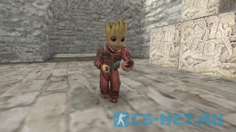 Модель персонажа «Baby Groot (Грут)» из фильма "Стражи Галактики" для CS 1.6 (вид спереди)