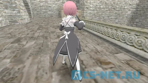 Модель Ram (Рам) из аниме "Re:Zero. Жизнь с нуля в альтернативном мире" для CS 1.6 (вид сзади)