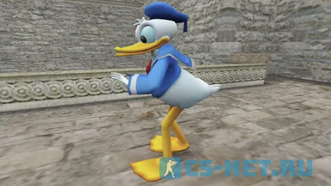 Модель персонажа «Donald Duck (Дональд Дак)» герой мультфильмов студии «Walt Disney» для CS 1.6 (вид сбоку)