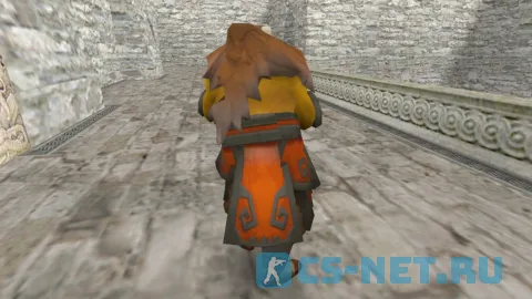 Модель персонажа «Juggernaut (Джаггернаут)» из игры "Dota 2" для CS 1.6 (вид сзади)