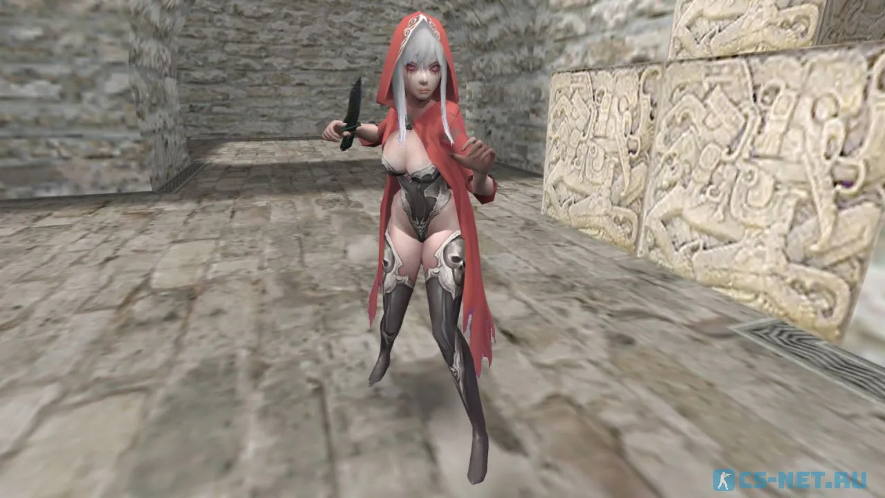 Модель персонажа «Sorceress (Колдунья)» для CS 1.6 (вид спереди)
