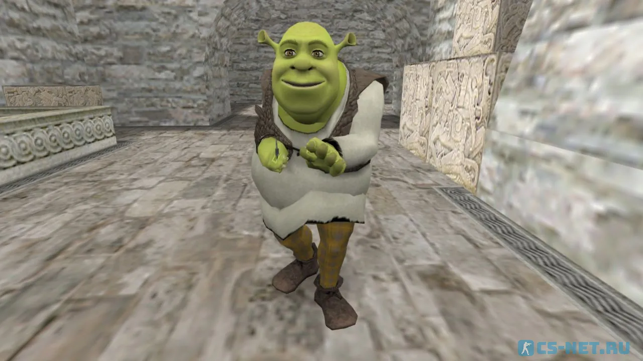 Модель персонажа «Shrek (Шрек)» из мультфильма «Шрек» для CS 1.6 (вид спереди)