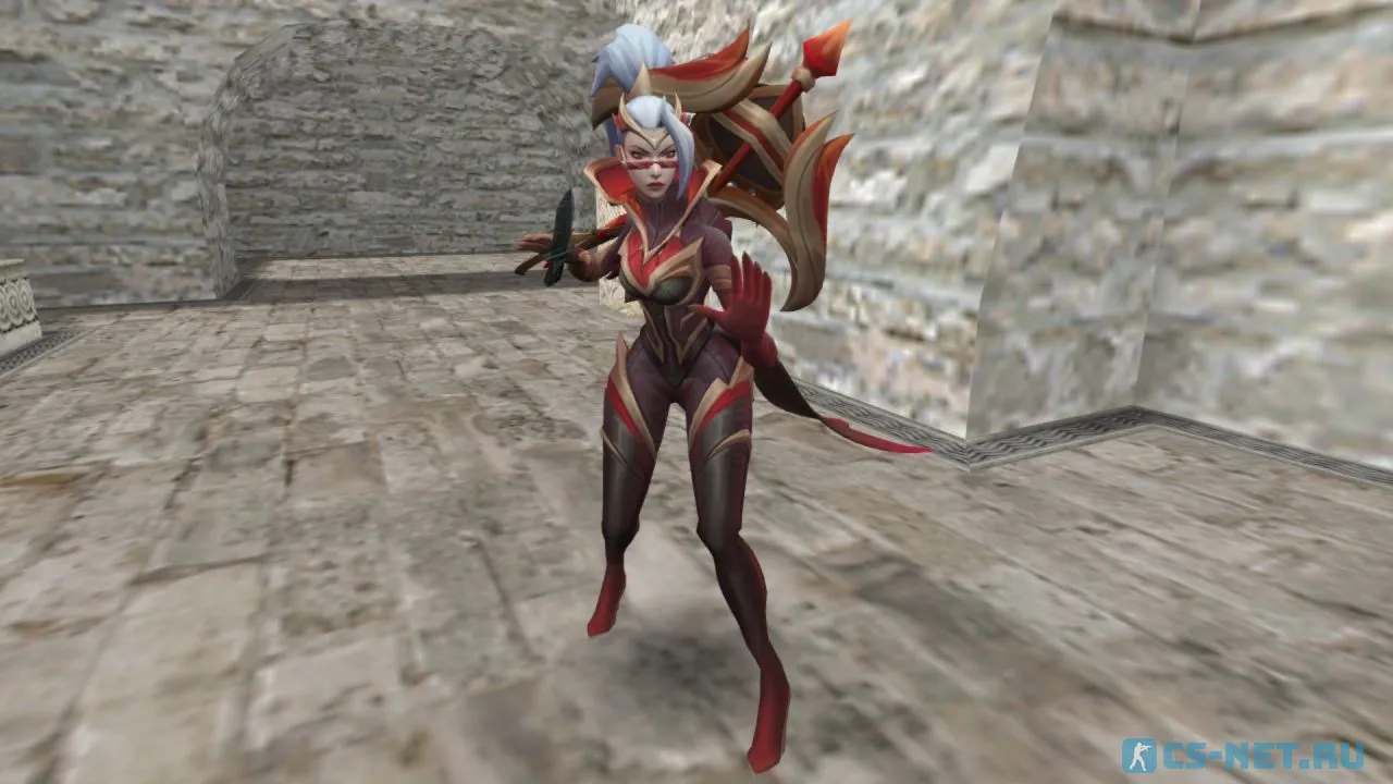 Модель персонажа «Risen Legend Vayne» из игры «League of Legends» для CS 1.6 (вид спереди)