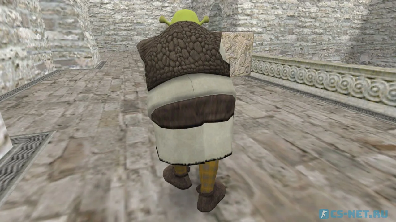 Модель персонажа «Shrek (Шрек)» из мультфильма «Шрек» для CS 1.6 (вид сзади)