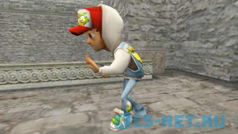 Модель персонажа «Jake (Джейк)» из игры "Subway Surfers" для CS 1.6 (вид сбоку)