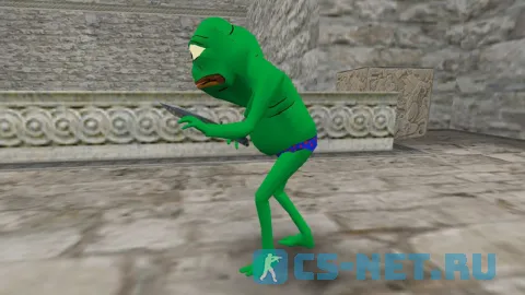 Модель персонажа «Pepe the Frog (Лягушонок Пепе)» популярный интернет-мем для CS 1.6 (вид сбоку)