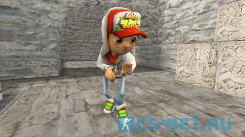 Модель персонажа «Jake (Джейк)» из игры "Subway Surfers" для CS 1.6 (вид спереди)