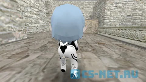 Модель персонажа «Rei Plush» из аниме "Евангелион" для CS 1.6 (вид сзади)