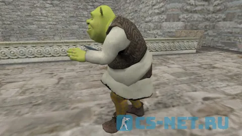 Модель персонажа «Shrek (Шрек)» из мультфильма «Шрек» для CS 1.6 (вид сбоку)