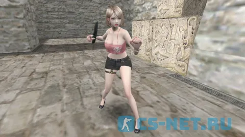 Модель персонажа «Angelina (customized)» из игры "CSO" для CS 1.6 (вид спереди)