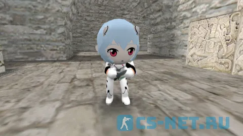 Модель персонажа «Rei Plush» из аниме "Евангелион" для CS 1.6 (вид спереди)