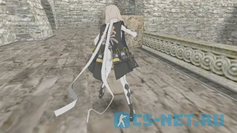 Модель персонажа «Meredith (Мередит)» из игры «Strinova» для CS 1.6 (вид сзади)