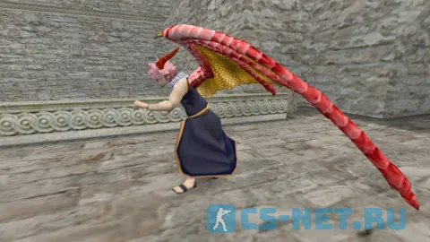 Модель персонажа «Natsu Dragneel (Нацу Драгнил)» из аниме "Fairy Tail" для CS 1.6 (вид сбоку)