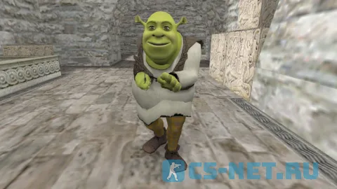 Модель персонажа «Shrek (Шрек)» из мультфильма «Шрек» для CS 1.6 (вид спереди)