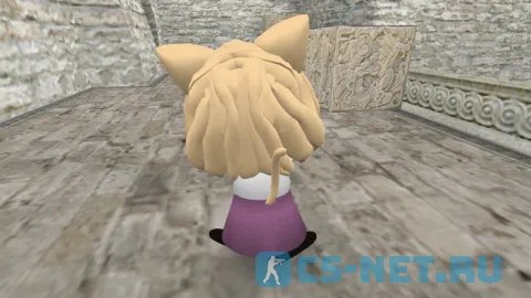 Модель персонажа «Neco Arc (Неко Арк)» из вселенной Type-Moon для CS 1.6 (вид сзади)