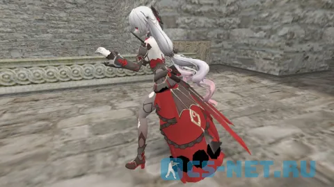 Модель персонажа «Luna Kindred» из игры "Honkai Impact 3" для CS 1.6 (вид сбоку)