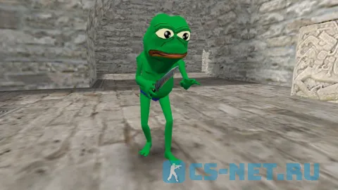 Модель персонажа «Pepe the Frog (Лягушонок Пепе)» популярный интернет-мем для CS 1.6 (вид спереди)