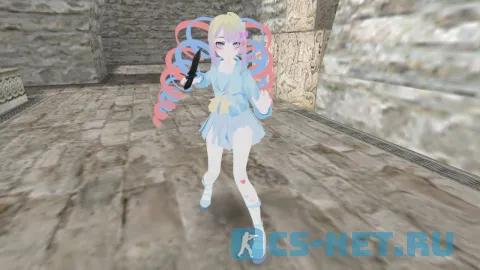 Модель персонажа «OMGkawaiiAngel-chan (Амэ-чан)» из игры «Needy Girl Overdose» для CS 1.6 (вид спереди)