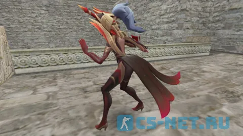 Модель персонажа «Risen Legend Vayne» из игры «League of Legends» для CS 1.6 (вид сбоку)