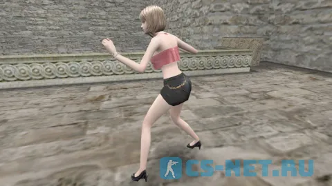 Модель персонажа «Angelina (customized)» из игры "CSO" для CS 1.6 (вид сбоку)
