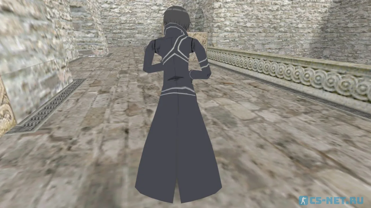 Модель персонажа «Kazuto Kirigaya» из аниме "Мастера Меча Онлайн (Sword Art Online)" для CS 1.6 ⚔️ (вид сзади)
