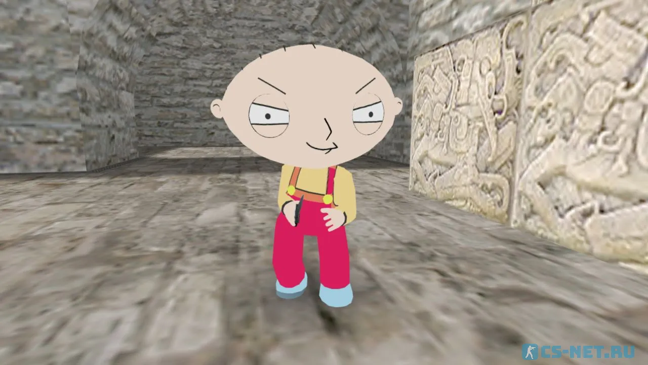 Персонаж Stewie Griffin из мультсериала "Гриффины" для cs 1.6 (вид спереди)