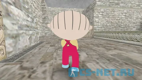 Персонаж Stewie Griffin из мультсериала "Гриффины" для cs 1.6 (вид сзади)