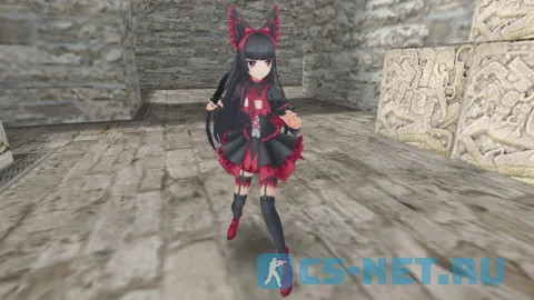 Модель персонажа «Rory Mercury (Рори Меркьюри)» из аниме "Врата: Там бьются наши воины" для CS 1.6 😈 (вид спереди)