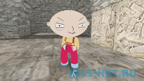 Персонаж Stewie Griffin из мультсериала "Гриффины" для cs 1.6 (вид спереди)