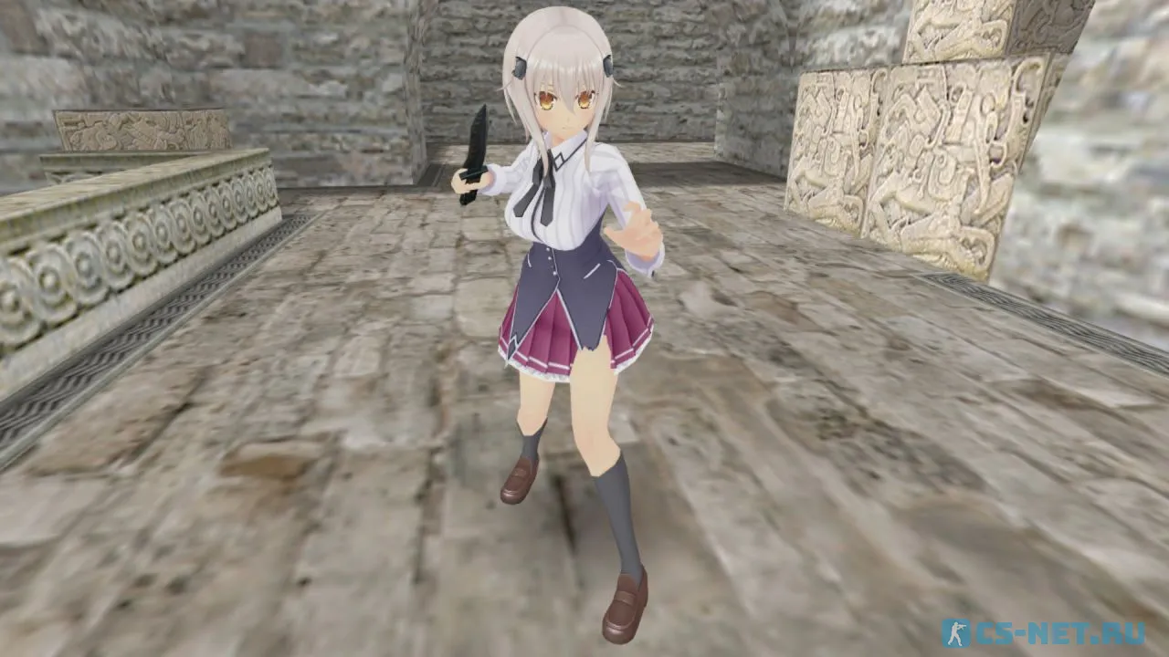 Модель персонажа «Koneko Toujou (Конэко Тодзё)» из аниме "Старшая школа DxD" для CS 1.6 (вид спереди)