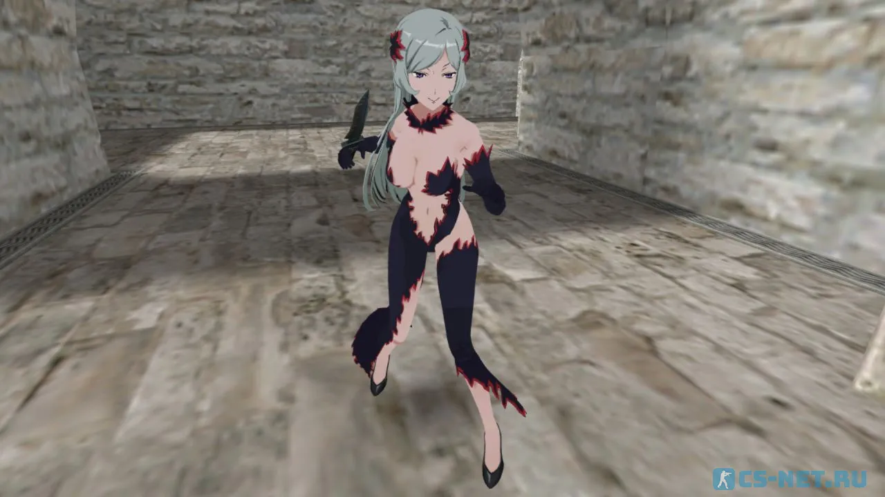 Модель персонажа «Freya (Фрейя)» из аниме "Danmachi" для CS 1.6 (вид спереди)